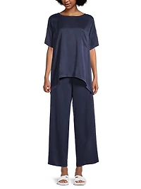 Washable Silk T-Shirt & Pants Pajamas