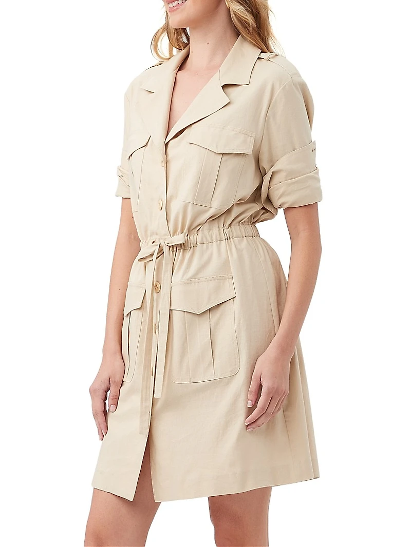 Tasha Utility Drawstring Shirtdress