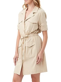 Tasha Utility Drawstring Shirtdress