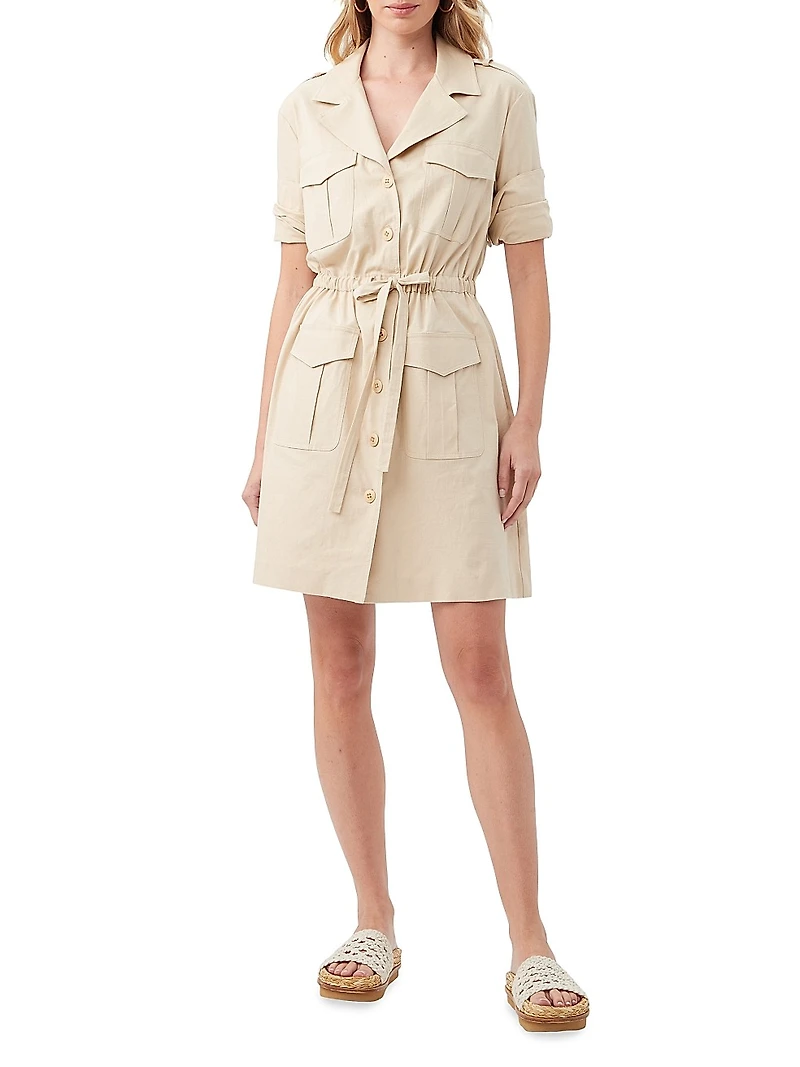 Tasha Utility Drawstring Shirtdress