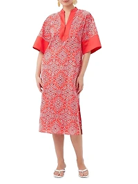 Villa Cotton Eyelet Midi-Dress