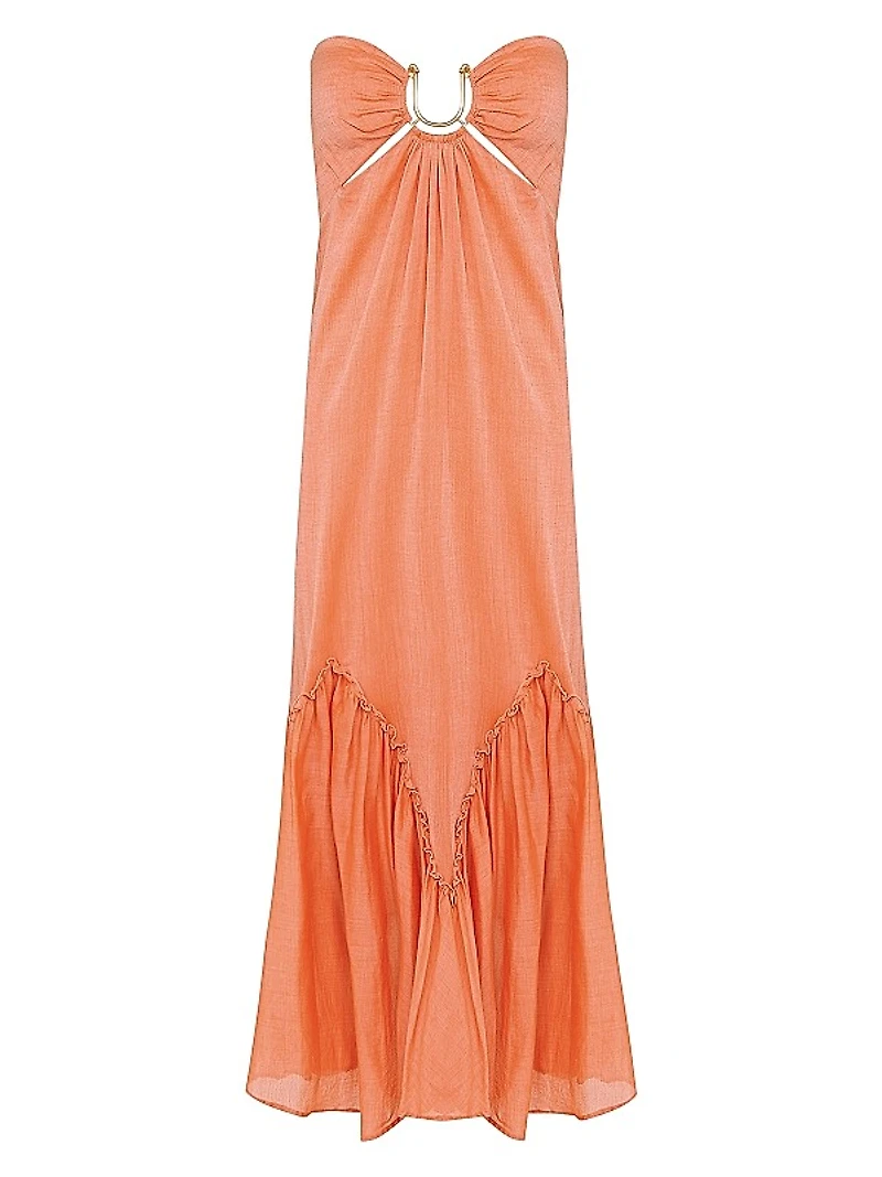 Harper U-Ring Halter Maxi Dress