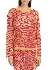 Cheever Sheer Embroidered Top