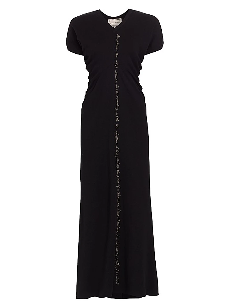 Jane Embroidered Knit Maxi Dress