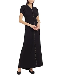 Jane Embroidered Knit Maxi Dress
