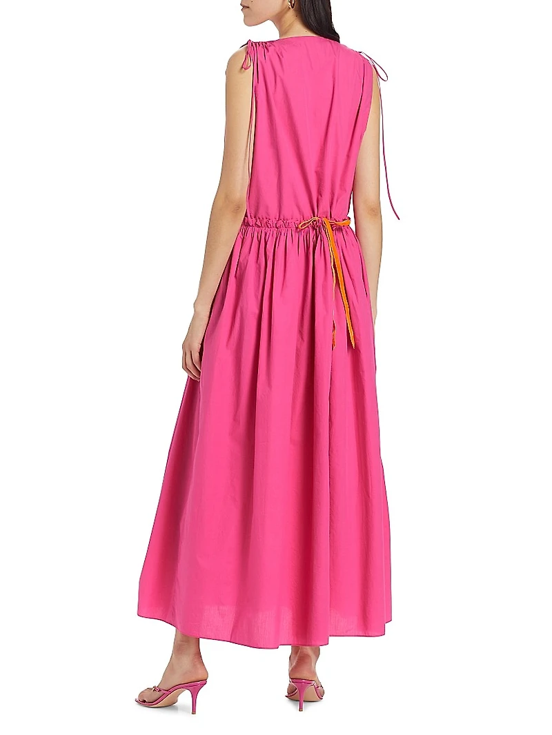 Jacobs Gathered Cotton Poplin Maxi Dress