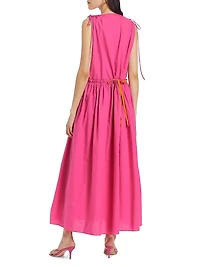 Jacobs Gathered Cotton Poplin Maxi Dress