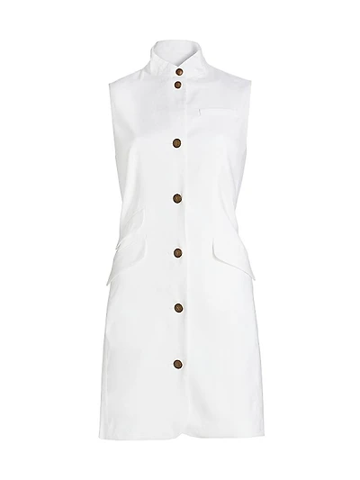 Slade Linen-Blend Vest Minidress