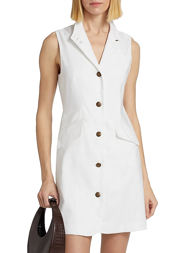Slade Linen-Blend Vest Minidress