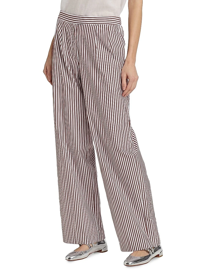 Lacey Striped Poplin Pants