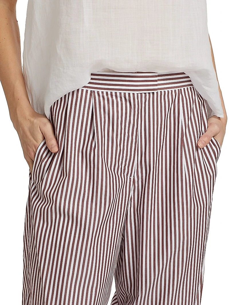 Lacey Striped Poplin Pants