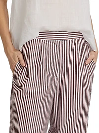 Lacey Striped Poplin Pants