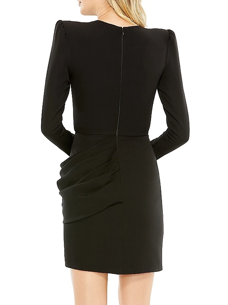 Crepe Draped Minidress