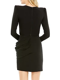 Crepe Draped Minidress