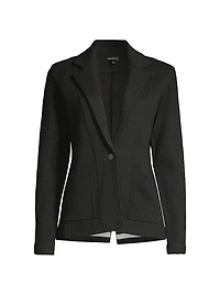 Cotton-Blend Knit Blazer