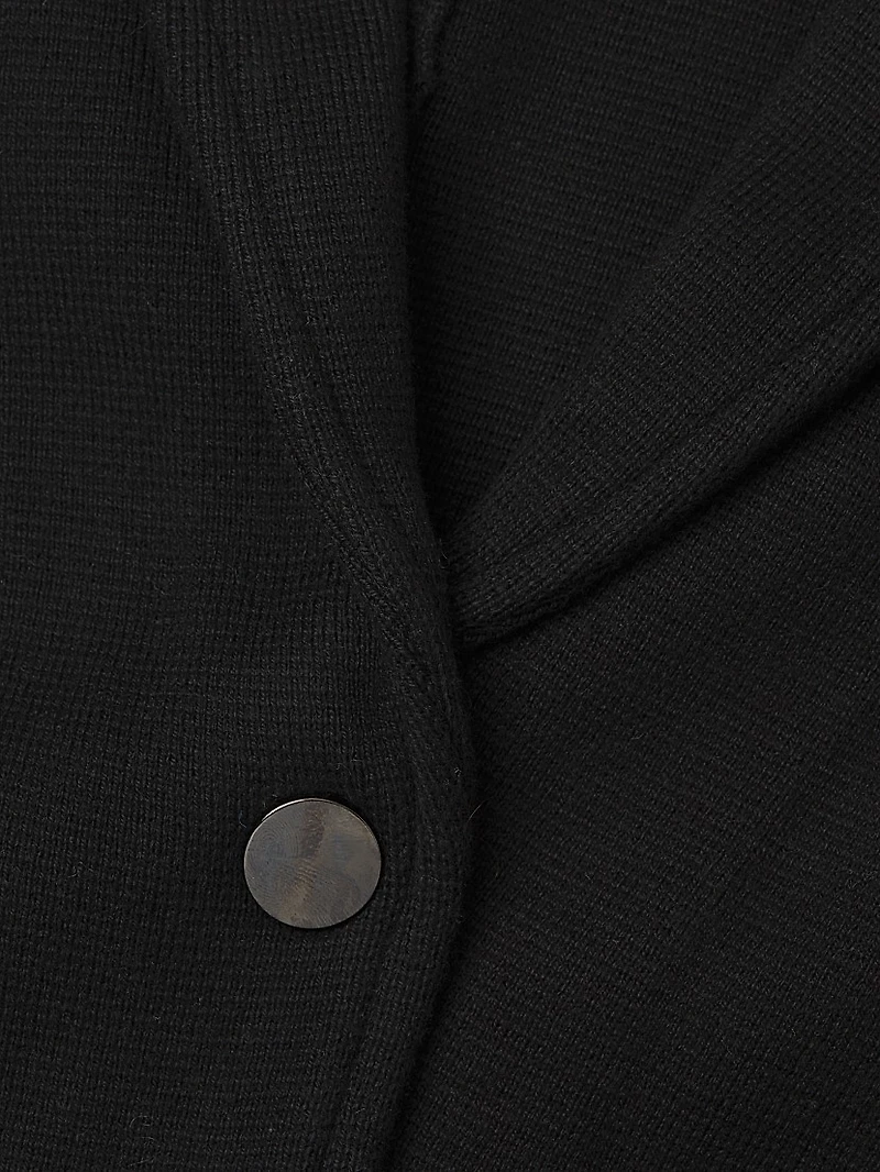 Cotton-Blend Knit Blazer