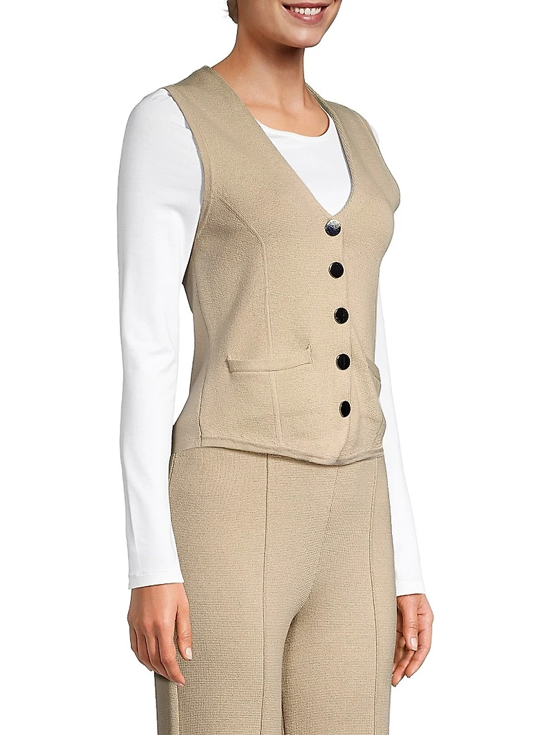 Cotton-Blend Vest
