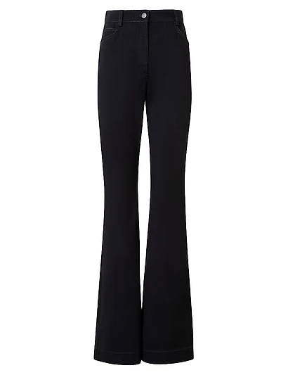 Courtney Wool-Blend Flared Jeans