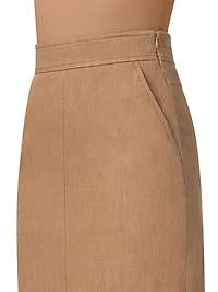 Denim Pencil Midi-Skirt