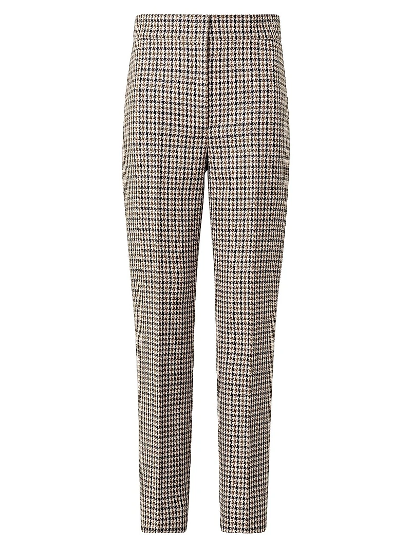 Feryn Houndstooth Wool Tapered Pants
