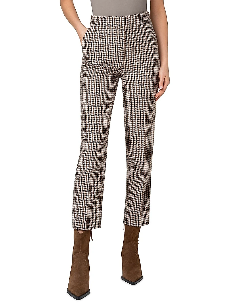 Feryn Houndstooth Wool Tapered Pants