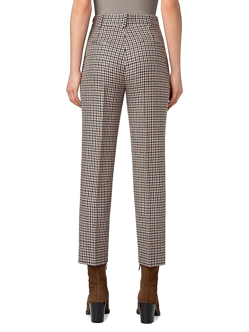 Feryn Houndstooth Wool Tapered Pants