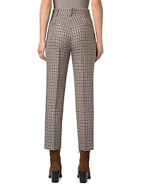 Feryn Houndstooth Wool Tapered Pants