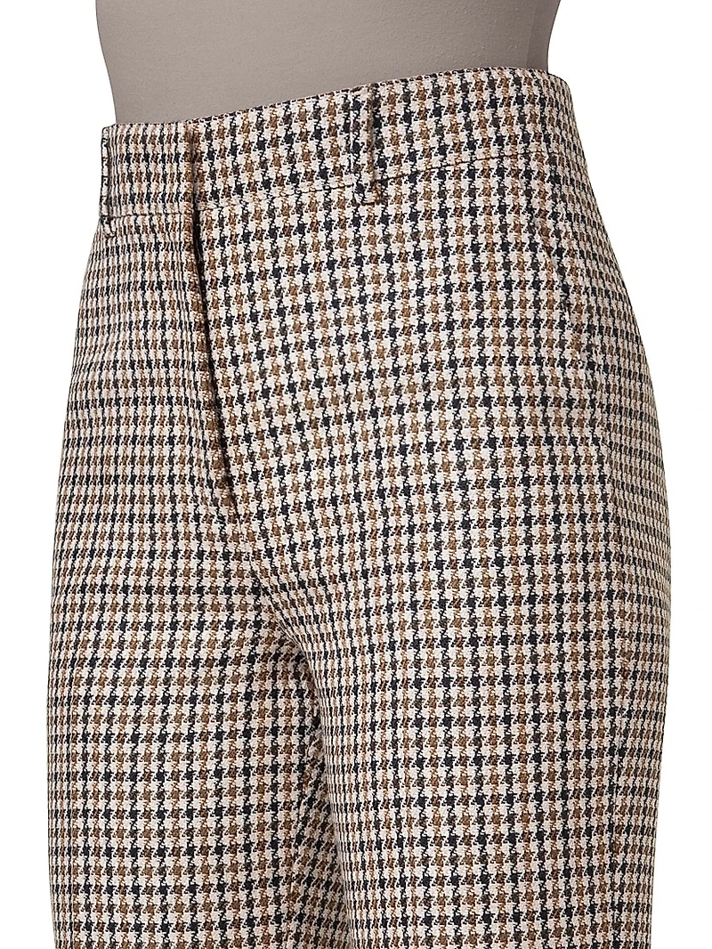 Feryn Houndstooth Wool Tapered Pants