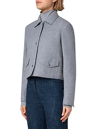 Felted Wool-Blend Short Jacket