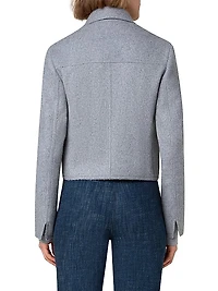 Felted Wool-Blend Short Jacket