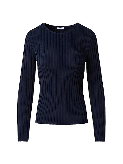 Chunky Rib-Knit Wool Sweater