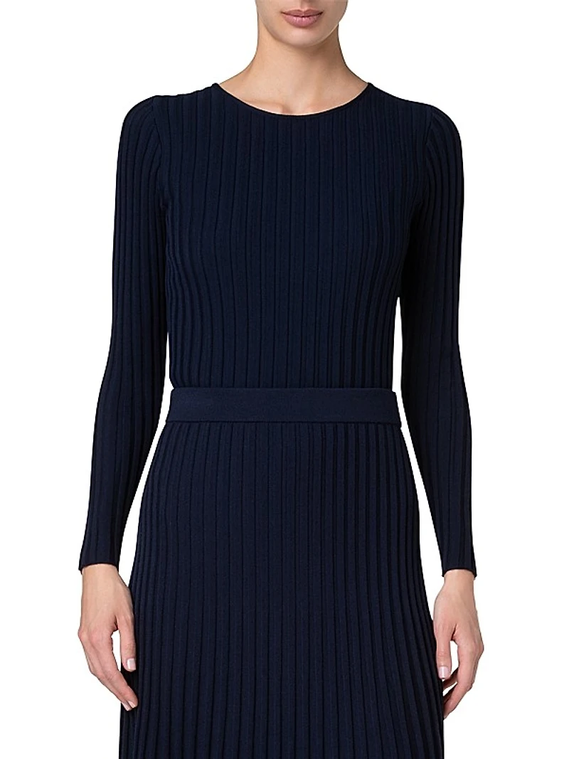 Chunky Rib-Knit Wool Sweater