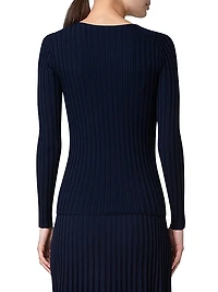 Chunky Rib-Knit Wool Sweater