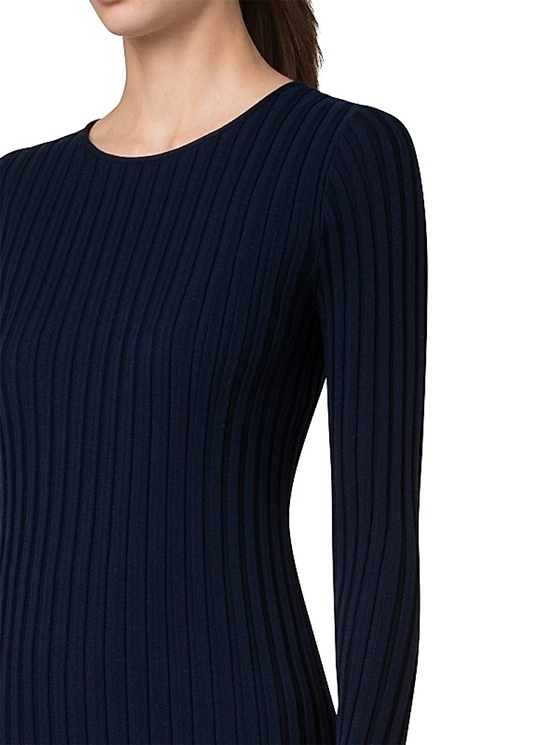Chunky Rib-Knit Wool Sweater