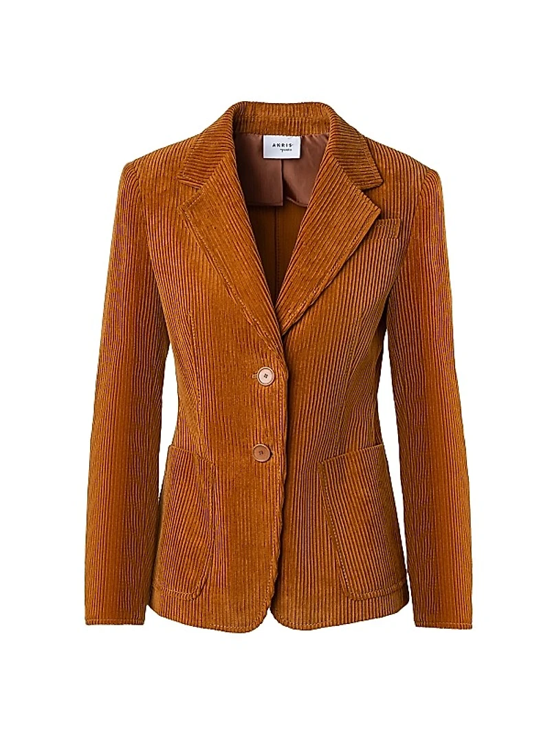 Cotton Corduroy Two-Button Jacket