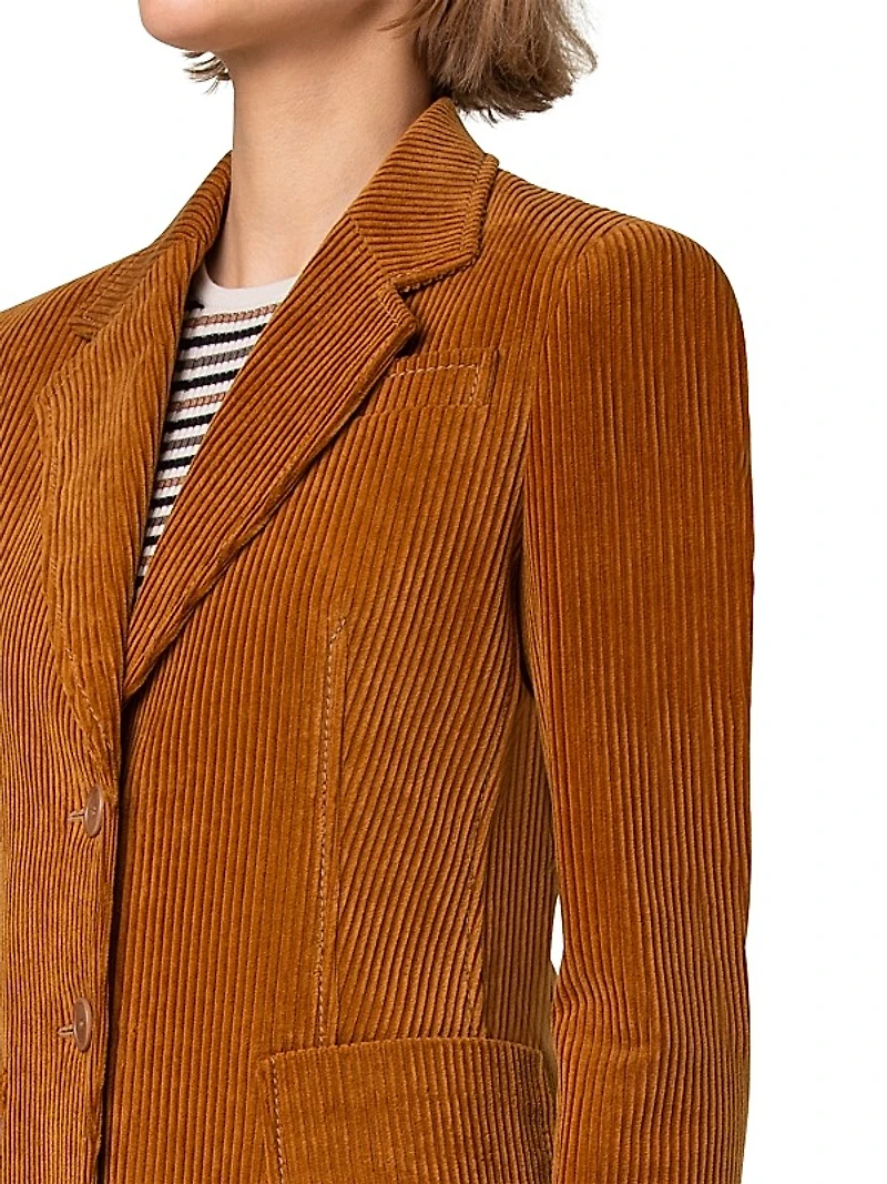 Cotton Corduroy Two-Button Jacket