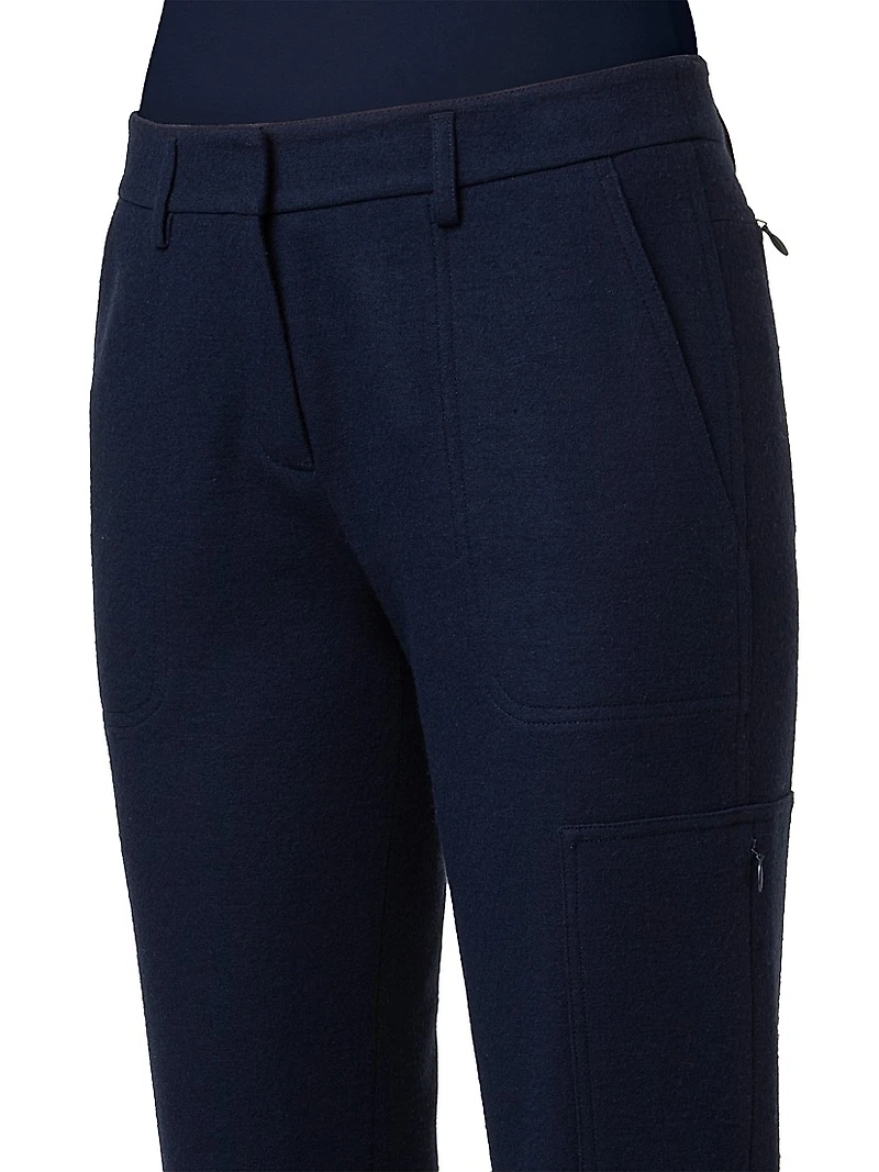 Milla Wool Jersey Slim Cargo Pants