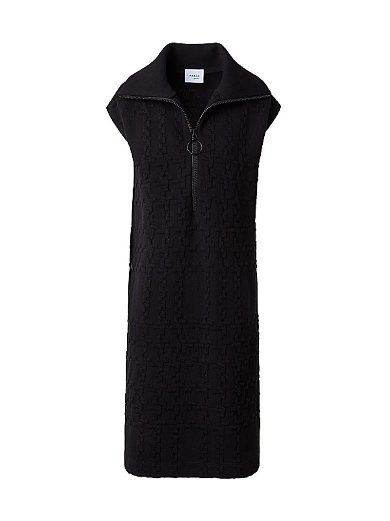 Glen Check Cotton-Blend Midi-Dress