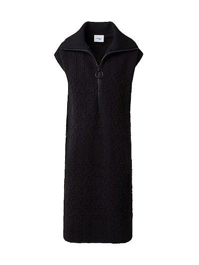 Glen Check Cotton-Blend Midi-Dress