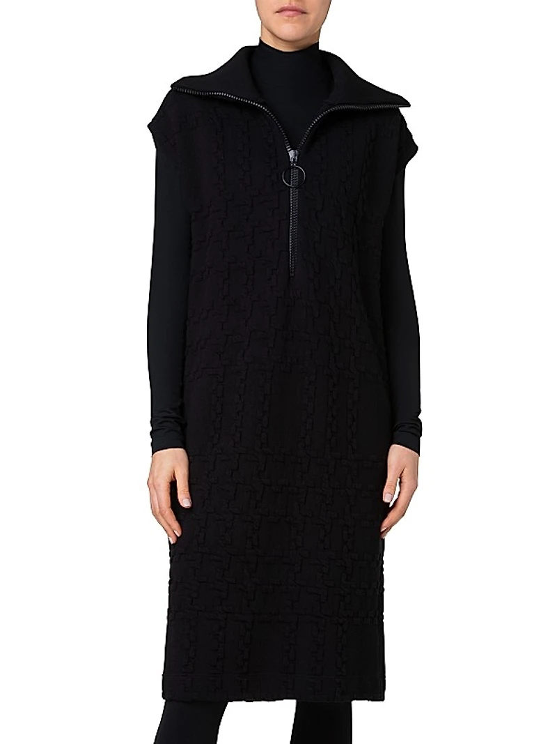 Glen Check Cotton-Blend Midi-Dress