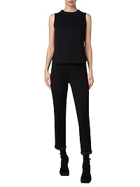 Crystal-Embellished Sleeveless Top