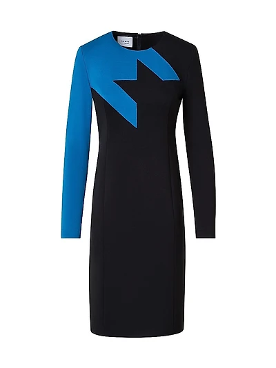 Houndstooth Jersey Minidress