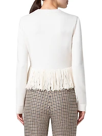 Fringed Wool-Cashmere Sweater
