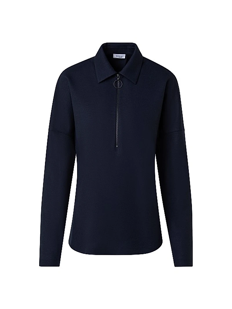 Wool Jersey O-Ring Zip T-Shirt
