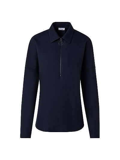 Wool Jersey O-Ring Zip T-Shirt