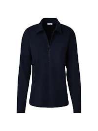 Wool Jersey O-Ring Zip T-Shirt