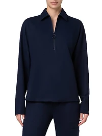 Wool Jersey O-Ring Zip T-Shirt