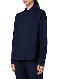 Wool Jersey O-Ring Zip T-Shirt