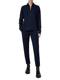 Wool Jersey O-Ring Zip T-Shirt