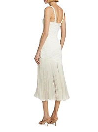 Jacquard & Fringe Midi-Dress